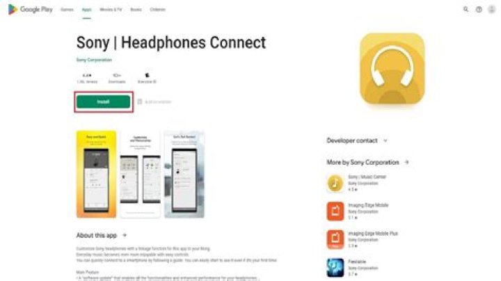How does the Sony Headphones connect app work?