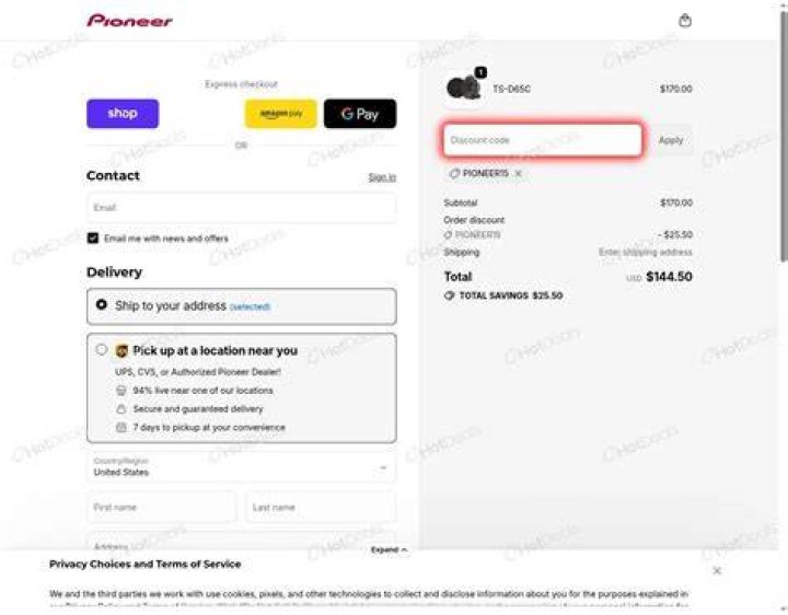 Where do I Find my pioneer IR Code?